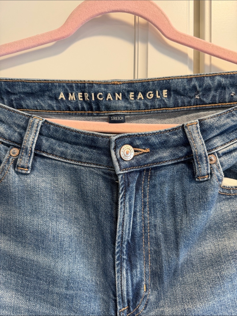 American Eagle Outfitters Women’s Medium Blue Super High-Rise Baggy Wide Leg